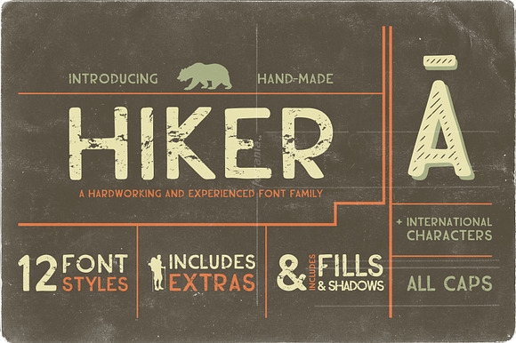 Hiker Premium Font Family
