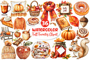 Watercolor Fall Favorites Clipart, an Illustration by Dream Creation (Thumbnail 1 of 4)