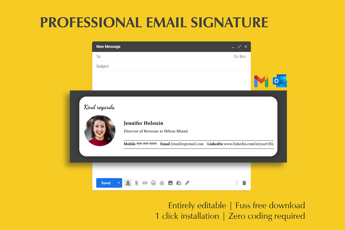 Email Signature Newsletter Template, a Social Media Template by Career Canvas (Photo 1 of 4)