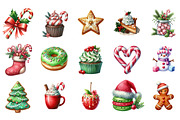 Sweet Christmas Clipart Bundle PNG, an Illustration by Designking (Thumbnail 2 of 5)