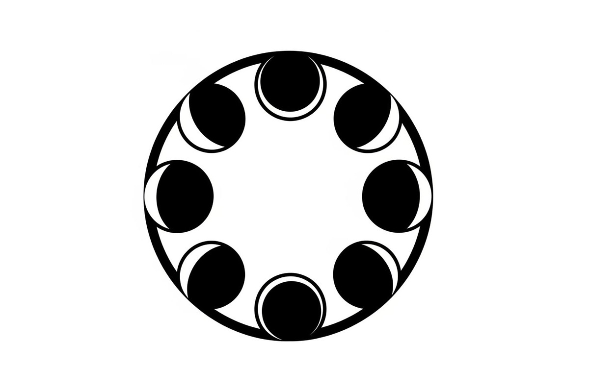 Moon Phases Silhouette Clipart, a Graphic by hafijul (Photo 2 of 13)