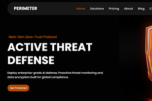 Perimeter Cyber Wix Studio Template