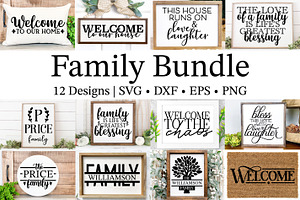 Family SVG Bundle Quotes for Home