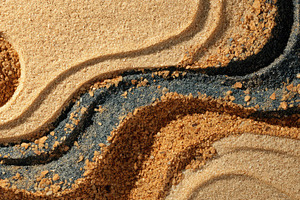 Abstract Sand Texture with Flowing Coastal Wave Pattern, a Nature Photo by José Manuel Gelpi