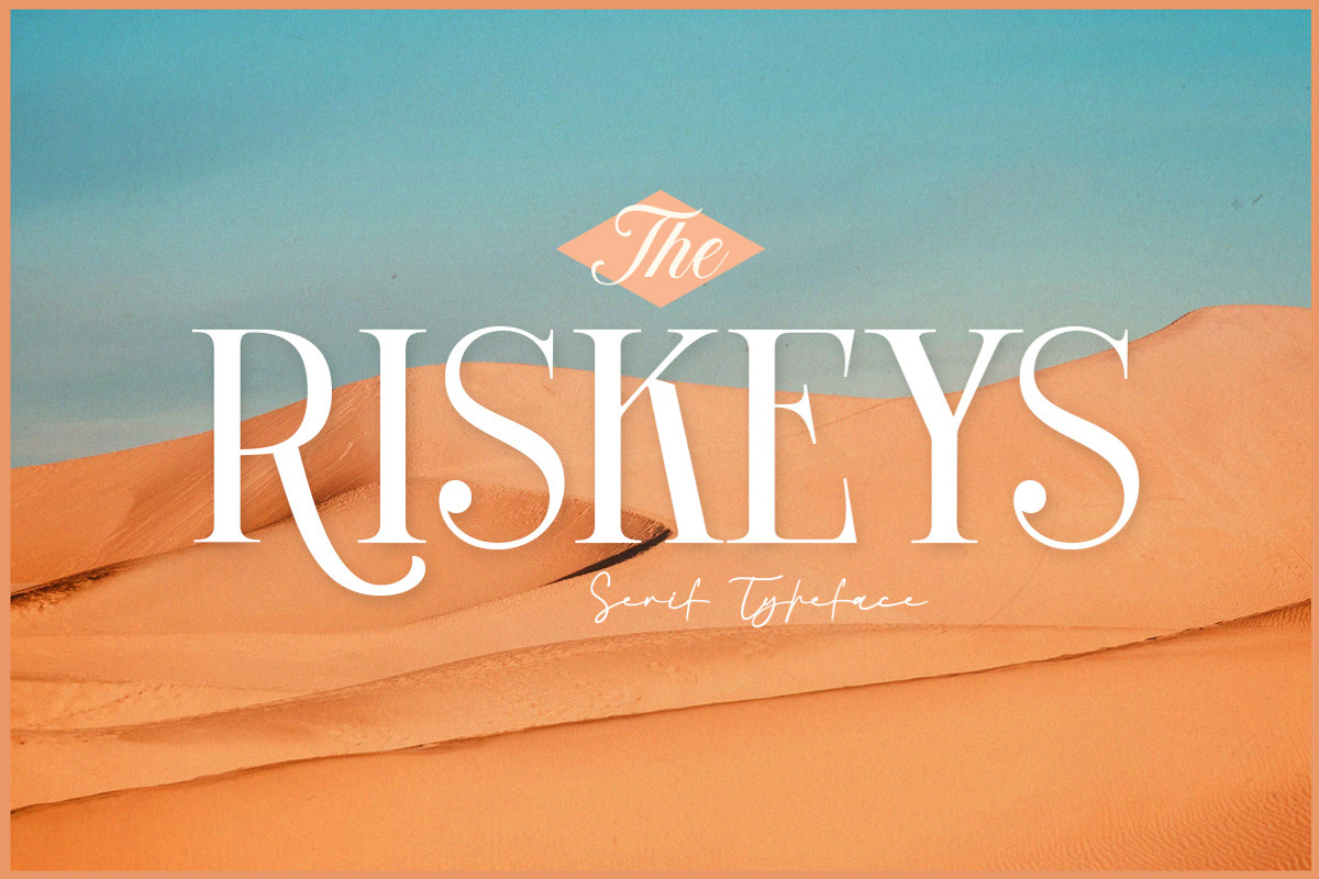 Riskeys - Serif Typeface, a Sans Serif Font by Letterhend Studio (Photo 1 of 9)