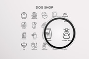 Dog Shop | 20 Thin Line Icons Set, an Outline Icon by Alex Blogoodf (Thumbnail 10 of 11)