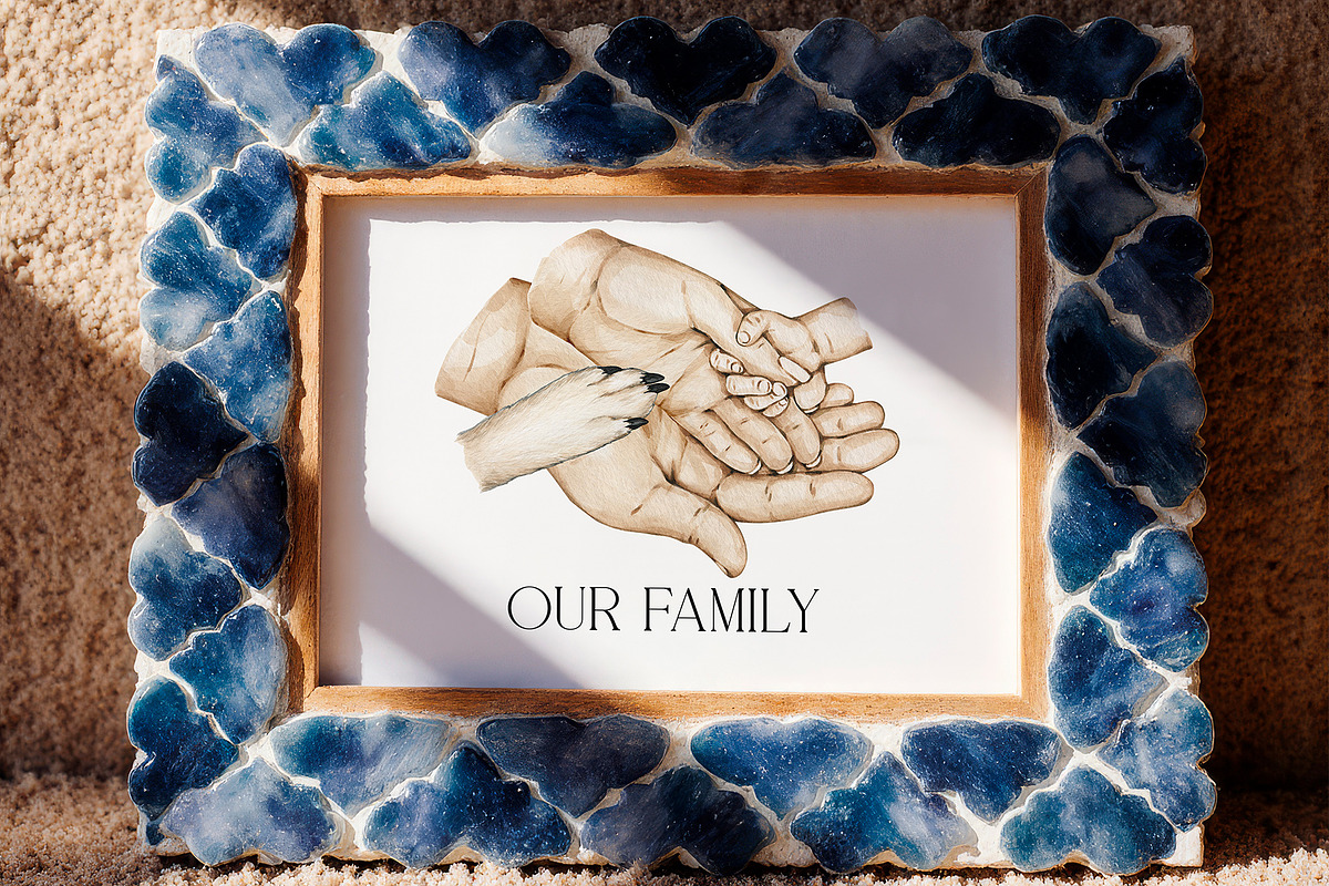 Parent and Newborn Hands Watercolor, a Person Illustration by EkaterinaViArt (Photo 4 of 4)