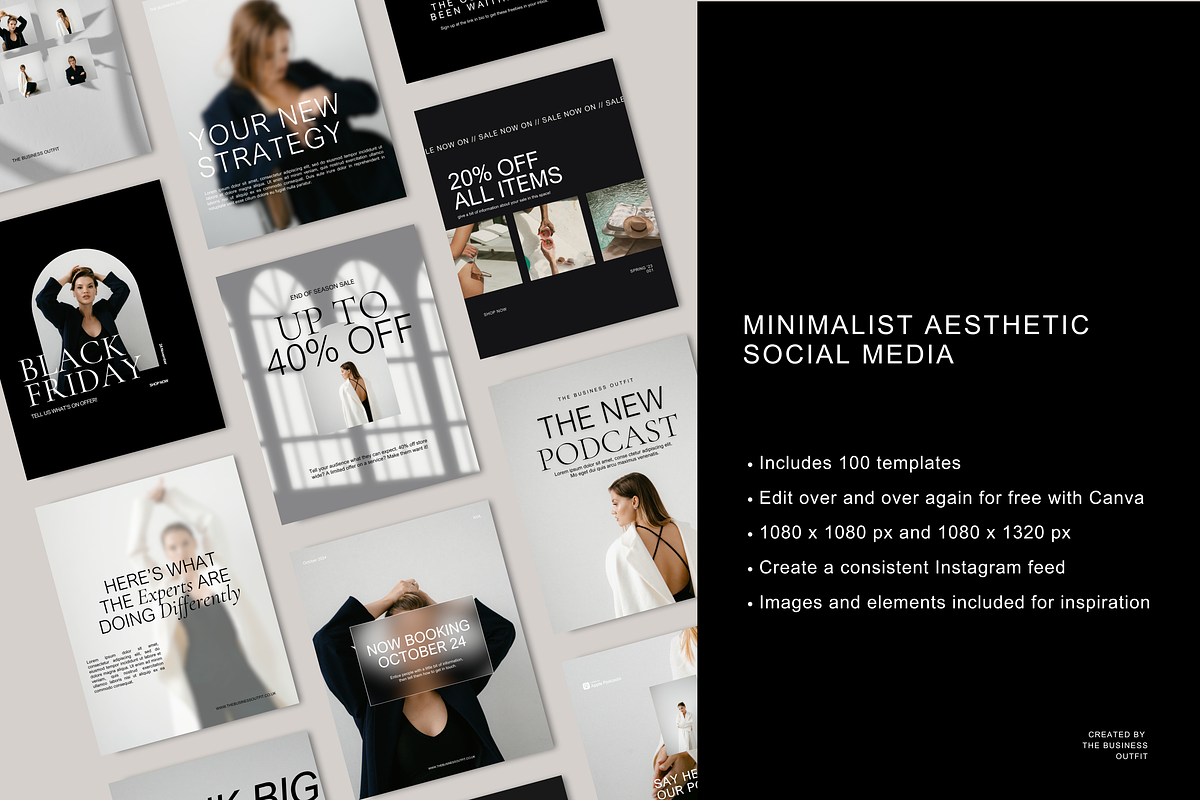 CANVA Minimal VOL 2 Instagram Posts, a Social Media Template by thebusinessoutfit (Photo 3 of 12)