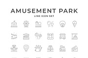 Set line icons of amusement park, an Outline Icon by motorama (Thumbnail 1 of 2)