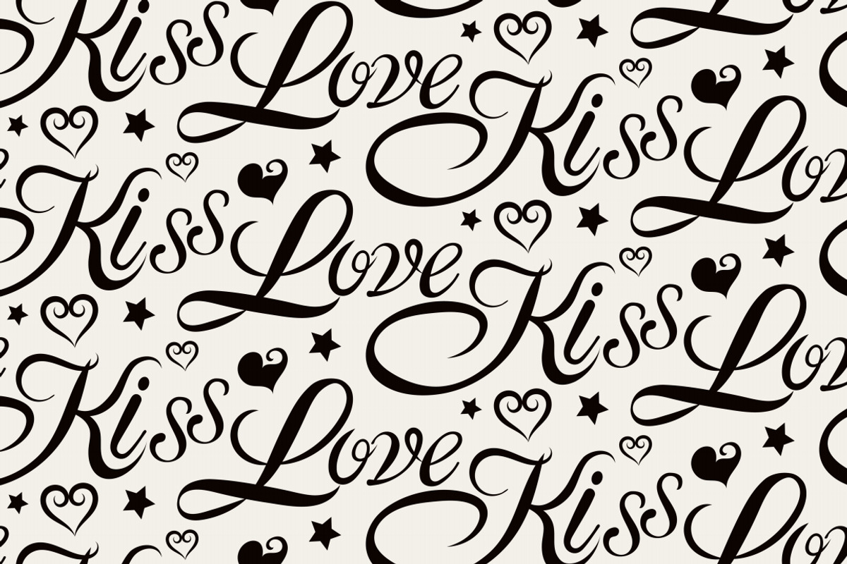 Kiss, Love, Lettering, Design