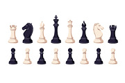 Chess pieces set + backgrounds, an Object Illustration by PaperTrident (Thumbnail 1 of 9)