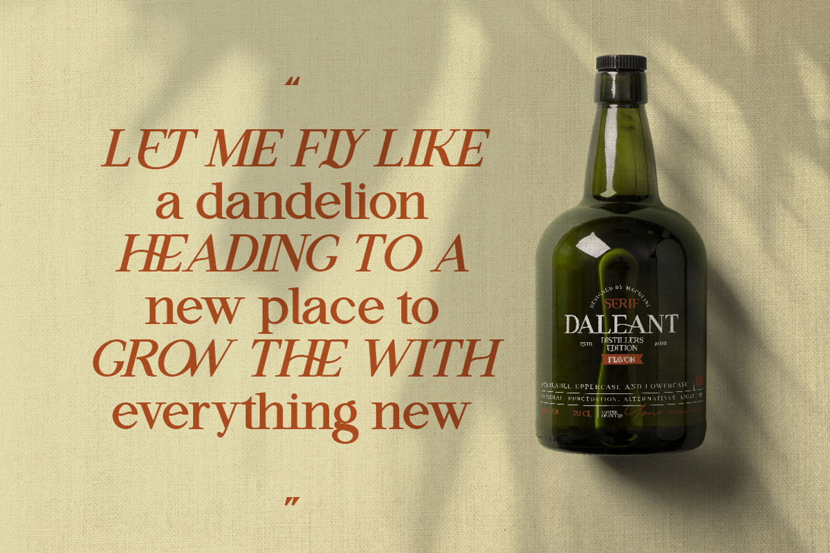 Daleant - Serif Font (10 Fonts), a Serif Font by Maculinc Type (Photo 6 of 18)