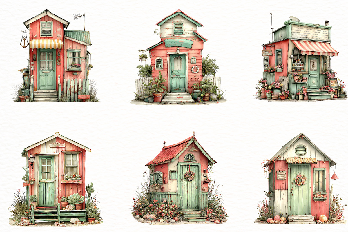 Watercolor Boho Summer Clipart, an Illustration by Designworld (Photo 6 of 8)