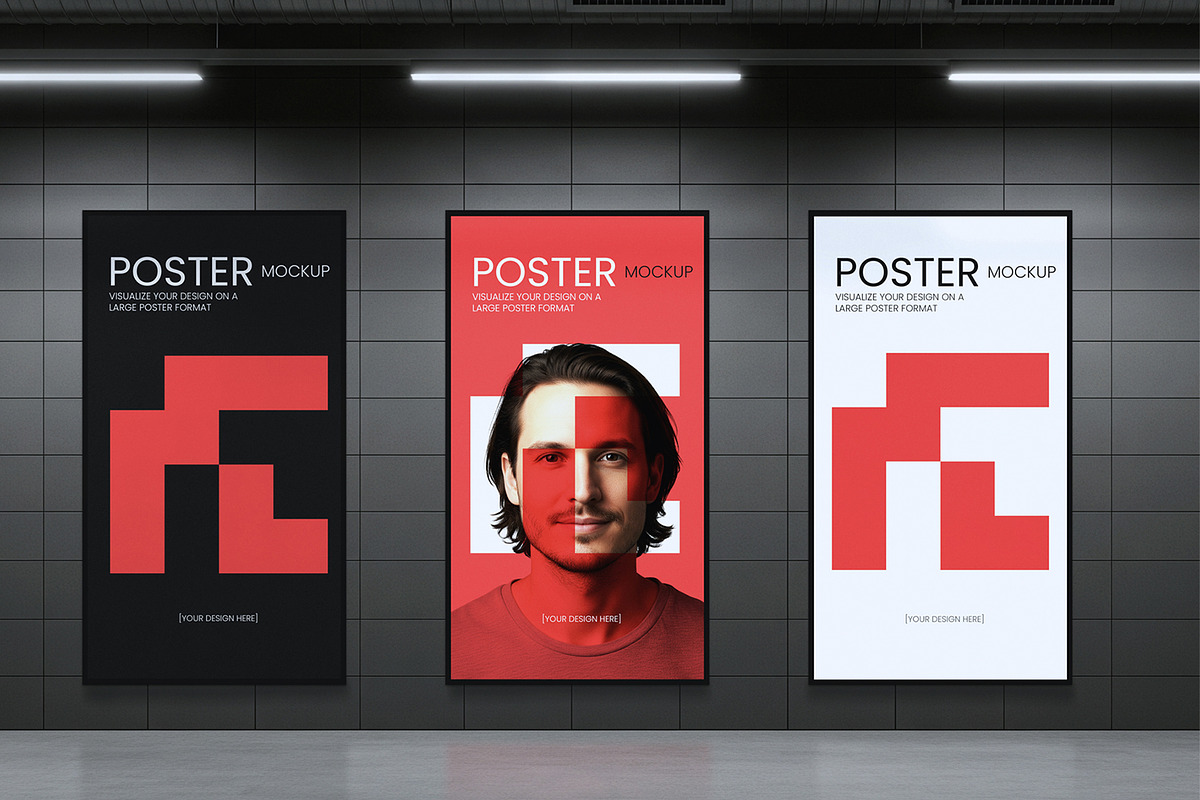 Poster Mockup Bundle, an Advertising Mockup by graphypix (Photo 4 of 12)