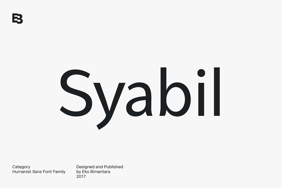 Syabil 18 Sans Serif Font, a Sans Serif Font by Eko Bimantara (Photo 1 of 11)