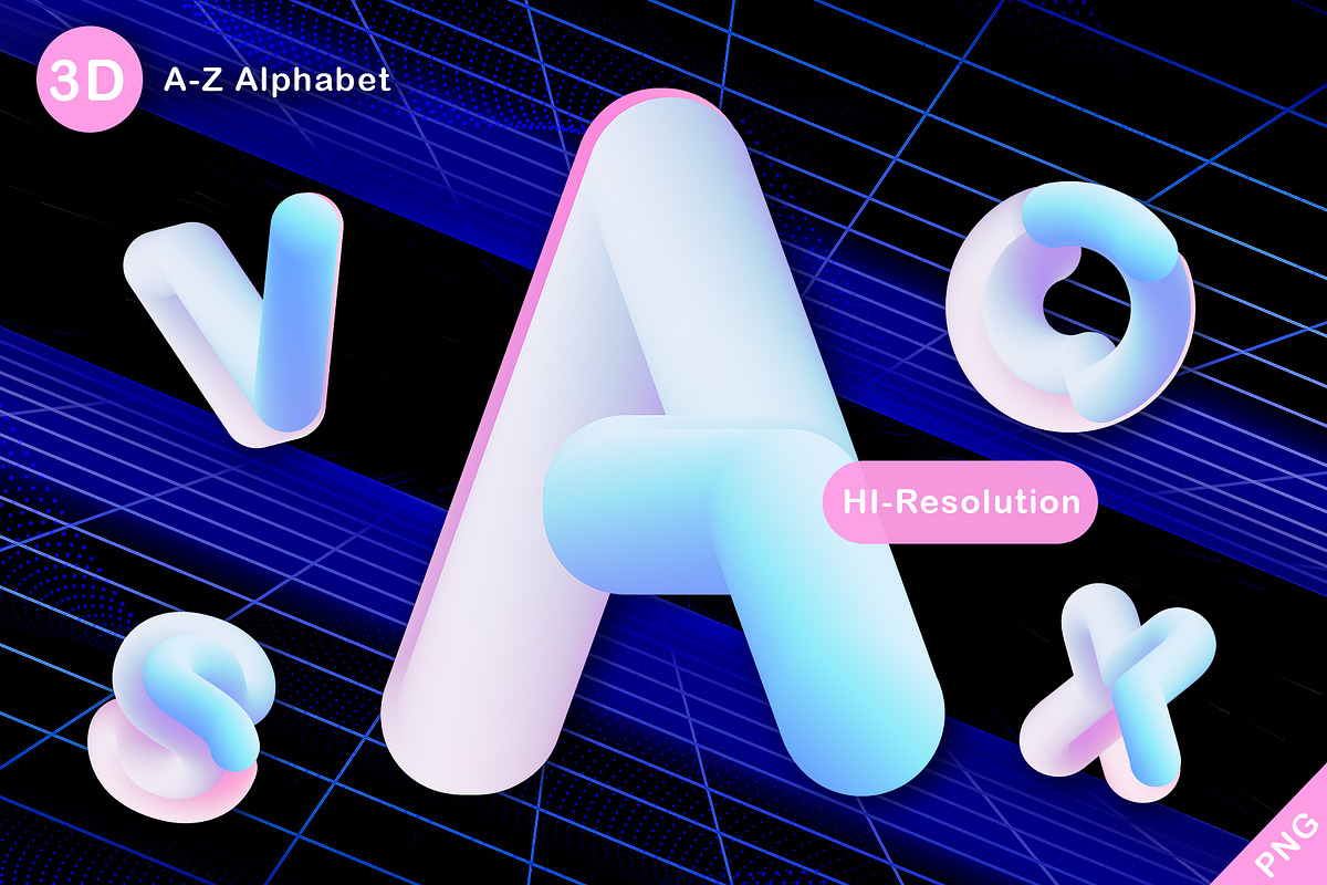 3D Blending Lettering, an Object 3D Model by VL Shop (Photo 2 of 5)