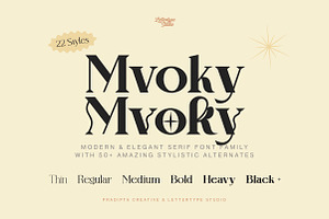 Mvoky Modern & Elegant Serif Family