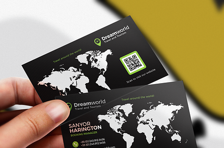 Tour and Travel Business Card, a Business Card Template by GraphicsEgg
