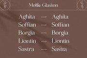 Mollie Glaston-Modern Ligature Serif, a Serif Font by Mulkan Nazir (Thumbnail 12 of 14)