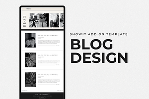 Showit Blog Template Design