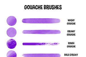 40 GOUACHE BRUSHES FOR PROCREATE