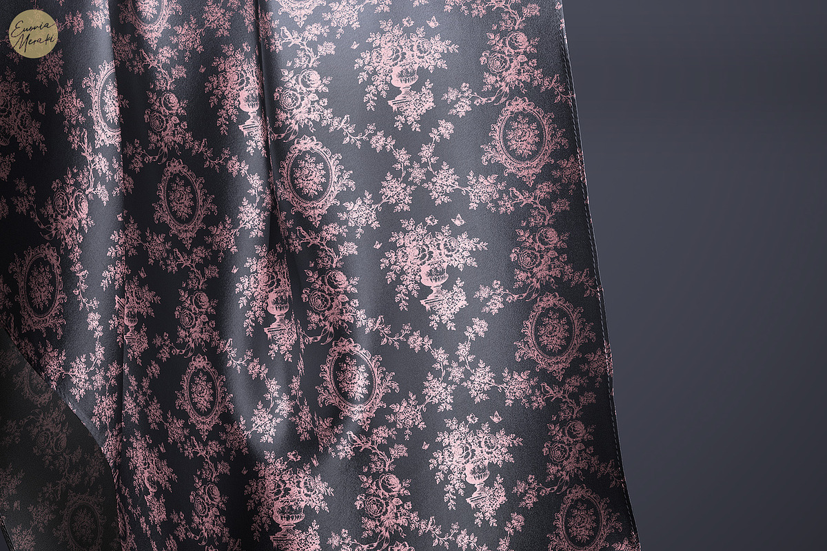 Toile de Jouy 01 Blue Floral Pattern, a Pattern Graphic by Euonia Meraki (Photo 13 of 20)