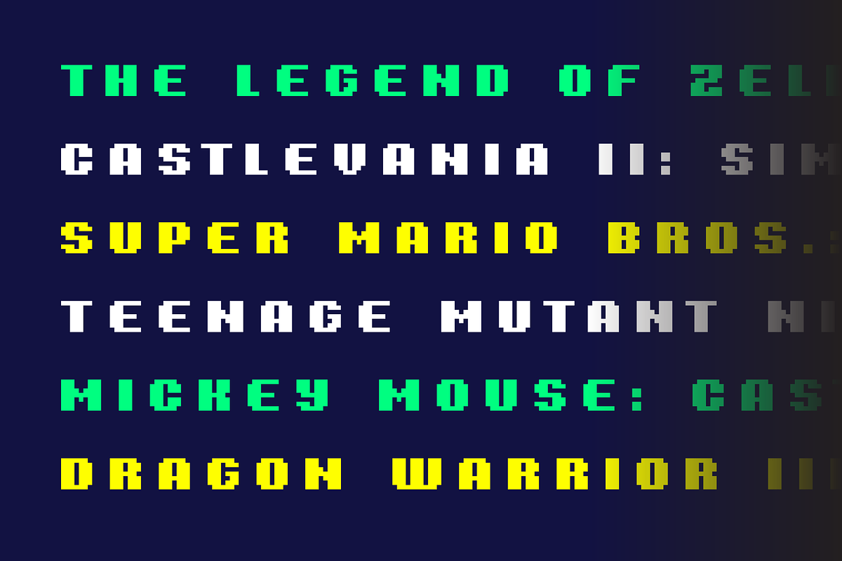 8 Bit - Multilingual Pixel Typeface, a Sans Serif Font by alpercakici (Photo 5 of 12)