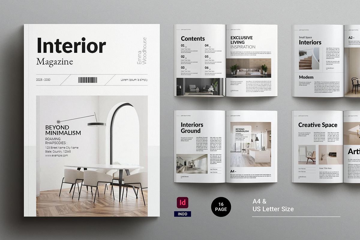 Modern Interior Magazine Layout, a Magazine Template by Seeing-art (Photo 1 of 11)