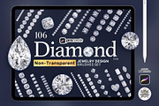 106 Procreate diamond brashes set, a Brush Add-On by Luuuka studio (Thumbnail 1 of 10)