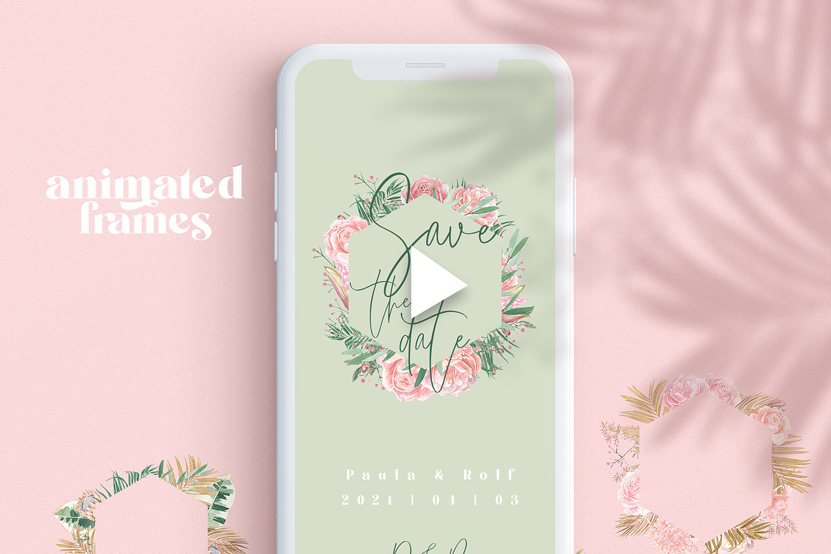 ANIMATED Watercolor Tropical & Rose, an Illustration by January Bloom (Photo 9 of 11)