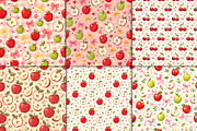 Cute Cherry Apple Fruit Pattern, a Pattern Graphic by Artonix (Thumbnail 4 of 7)