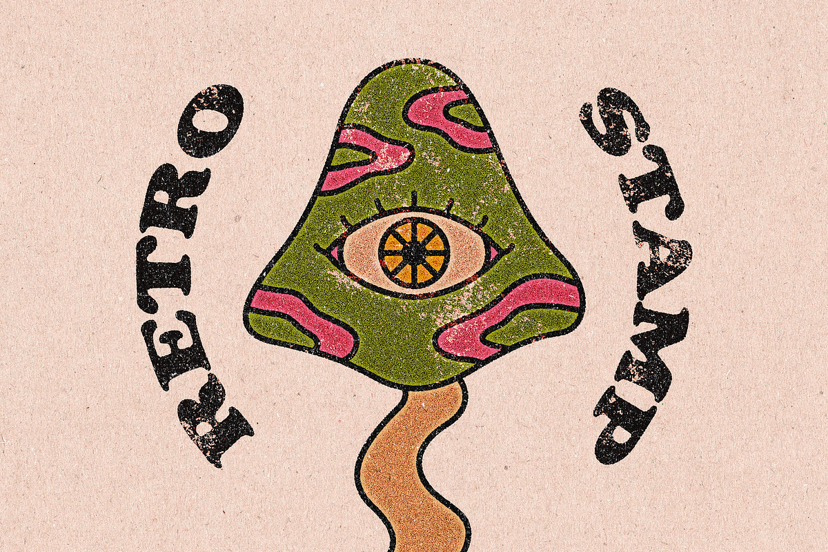 Retro Stamp Effect, a Layer Style Add-On by Design Squad (Photo 1 of 3)