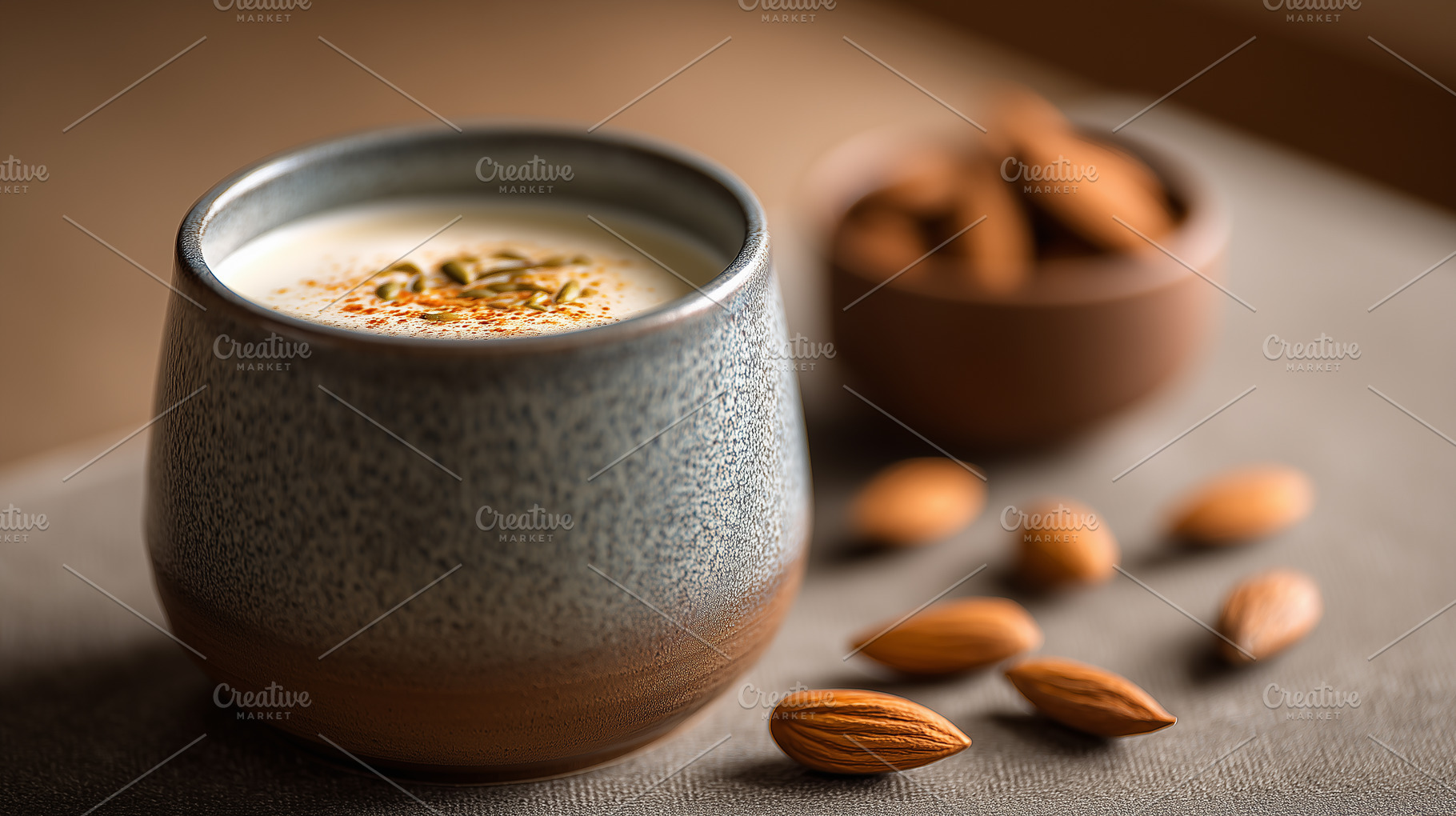Rustic cup filled with chai tea, a Food & Drink Photo by MistyDay
