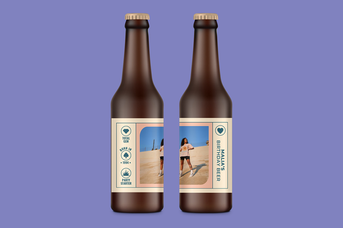 Malia Bottle Label Template, a Stationery Template by Mountain Folk Creative (Photo 2 of 5)