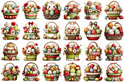 Whimsical Eggs Basket Clipart, an Illustration by Black Bird Studio (Thumbnail 2 of 5)