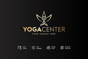 Yoga Logo Icon Design Vector