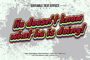 He doesn't know editable text effect, a Layer Style Add-On by nicemorning (Thumbnail 1 of 3)