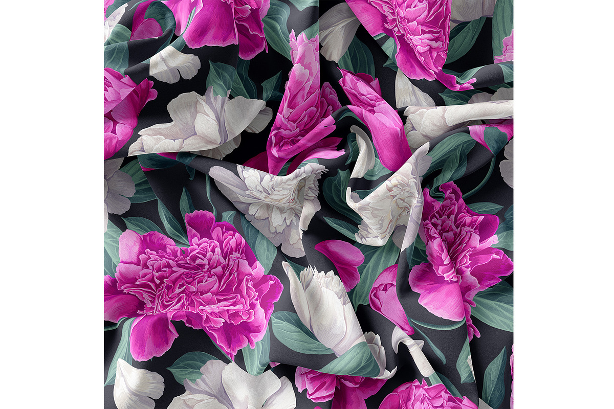Peonies Seamless Pattern, a Pattern Graphic by MarynaPetrovska (Photo 5 of 15)