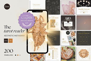 The Tarot Reader Social Media Bundle, a Social Media Template by The Flossy Finch