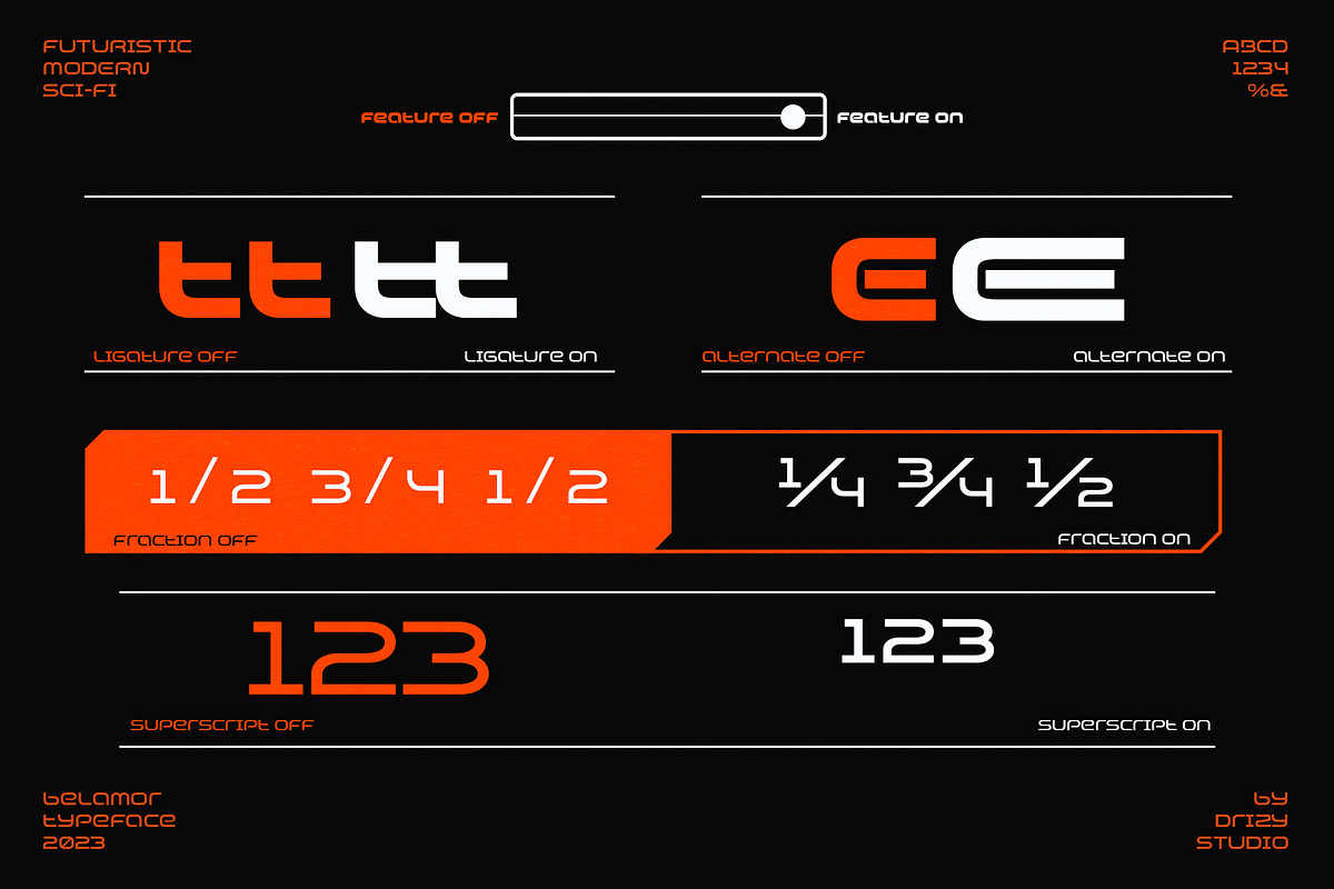 Belamor - Futuristic Variable Font, a Sans Serif Font by Drizy (Photo 7 of 10)