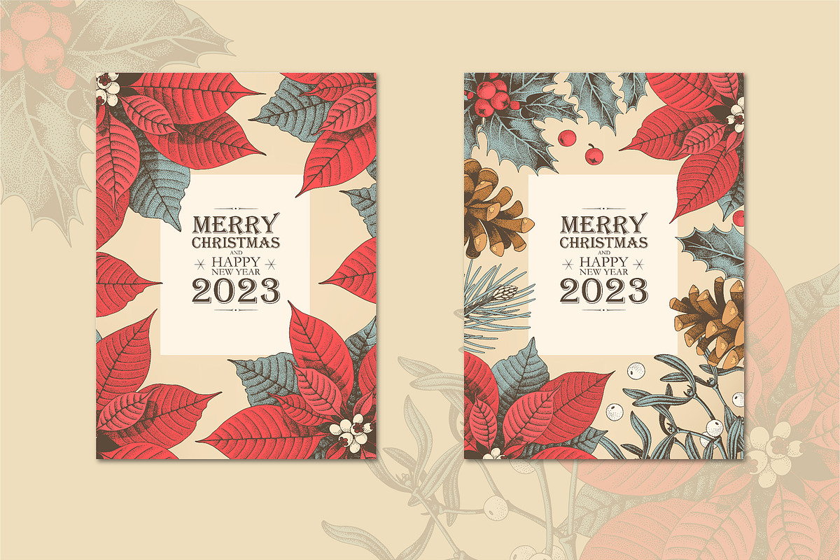 Vintage Christmas Cards, a Card Template by GreyLilac (Photo 2 of 5)