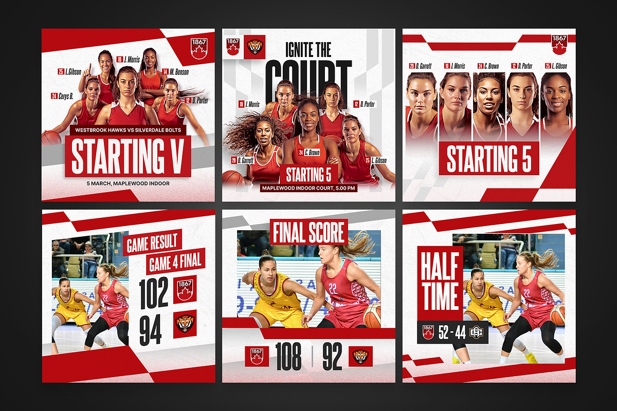Basketball Instagram Templates, a Social Media Template by Bornx Design (Photo 6 of 6)