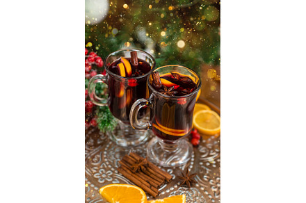 Mulled wine on Christmas background, a Food & Drink Photo by yanadjana