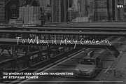 To Whom it May Concern | Font, a Script Font by Stefanie Madison (Thumbnail 1 of 2)