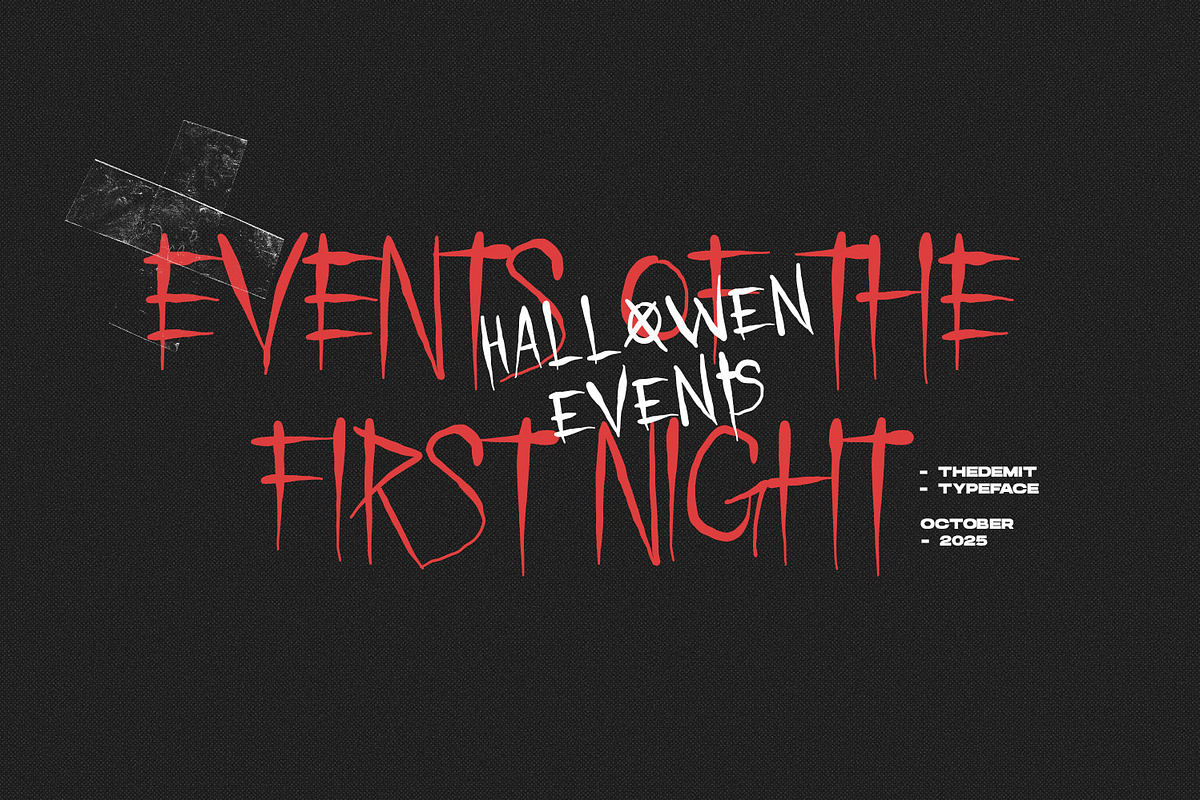 Thedemit - Horror Font Typeface, a Blackletter Font by Kincrev Studio (Photo 4 of 7)