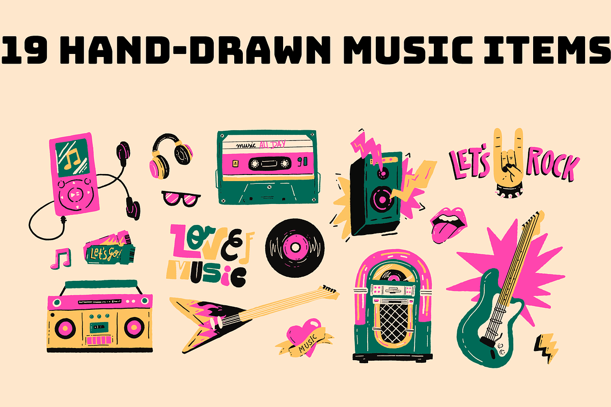 Music Illustrations Vector Set, an Illustration by HeyLuisa (Photo 4 of 9)