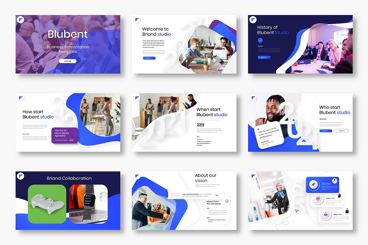 Blubent – Business PowerPoint, a Presentation Template by Dens Creative Studio (Photo 2 of 6)