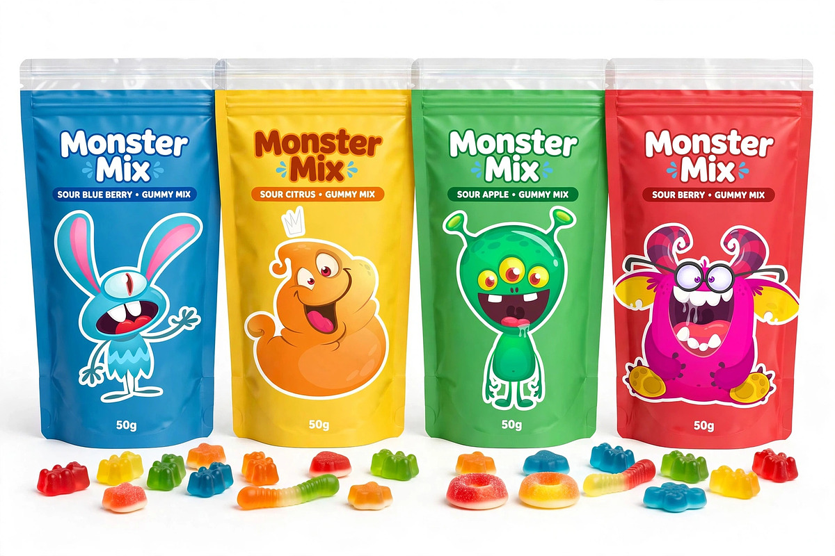 Fruity Frights - 6 Cute Monsters, a Decorative Illustration by D R A W K M A N (Photo 3 of 8)