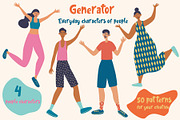 Generator characters of people, an Object Graphic by PawLoveArt (Thumbnail 1 of 10)