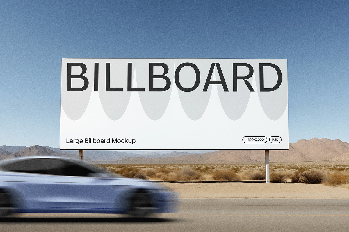 Road Billboard Mockup, an Advertising Mockup by Design Squad (Photo 1 of 2)